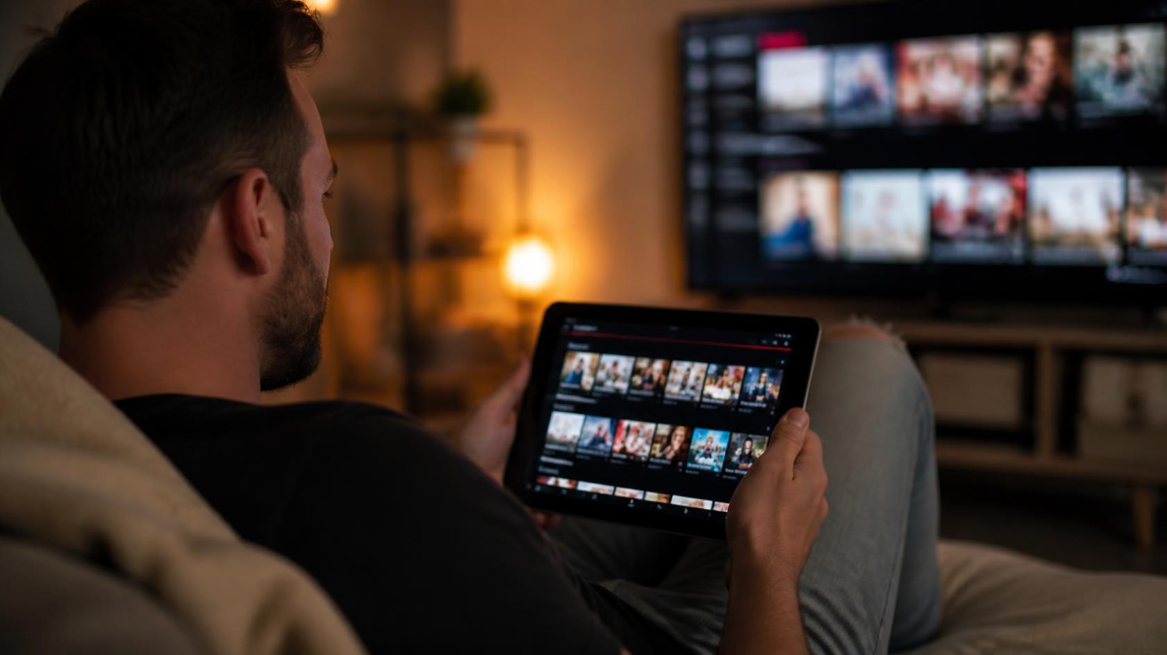 A viewer exploring Vertu Play within today's crowded streaming app market.